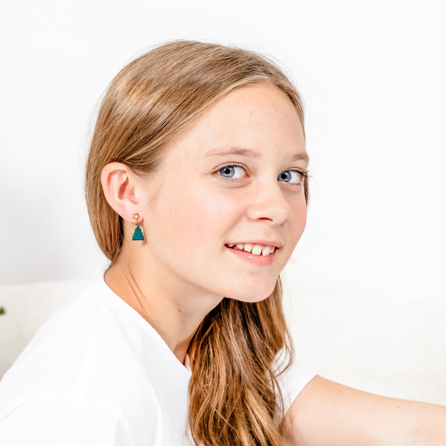 Christmas Tree Dangle Earrings