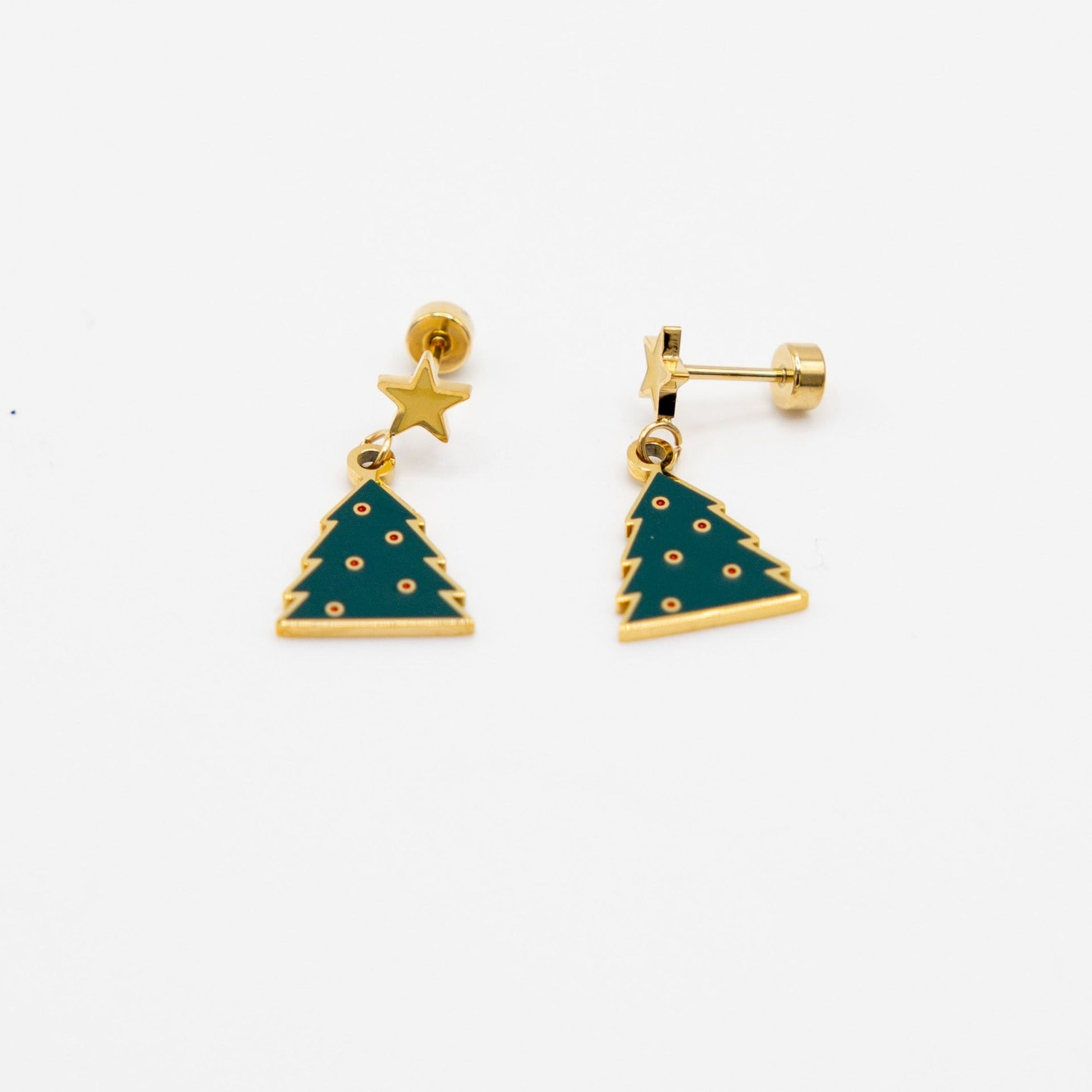 christmas tree earrings