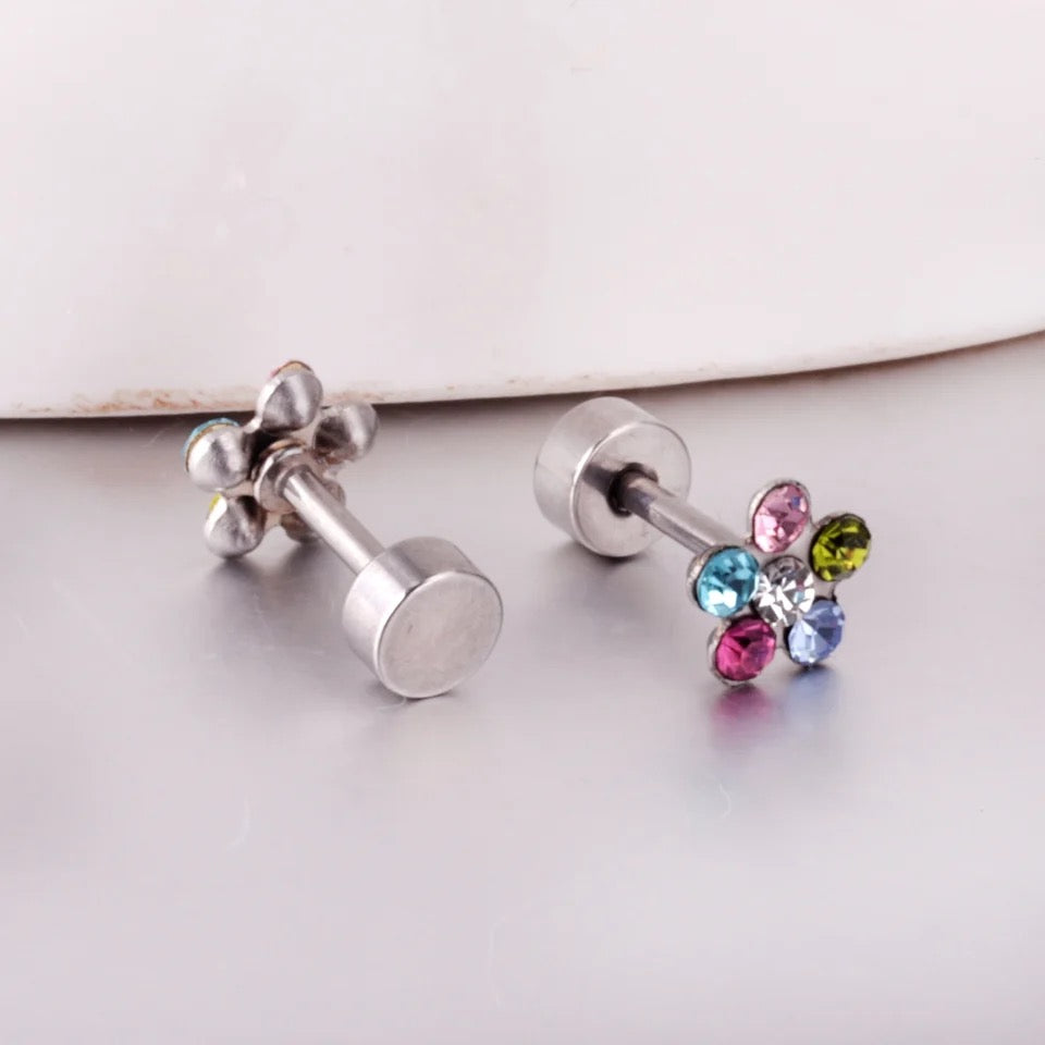 Daisy Daydream flatback studs, table shot