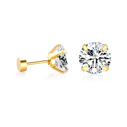 The Ellie Golden Crystal Stud - The Dangle Jewelry Collection