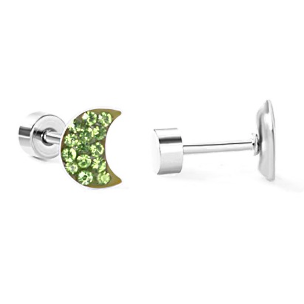 Dazzling Moon flatback stud, pear