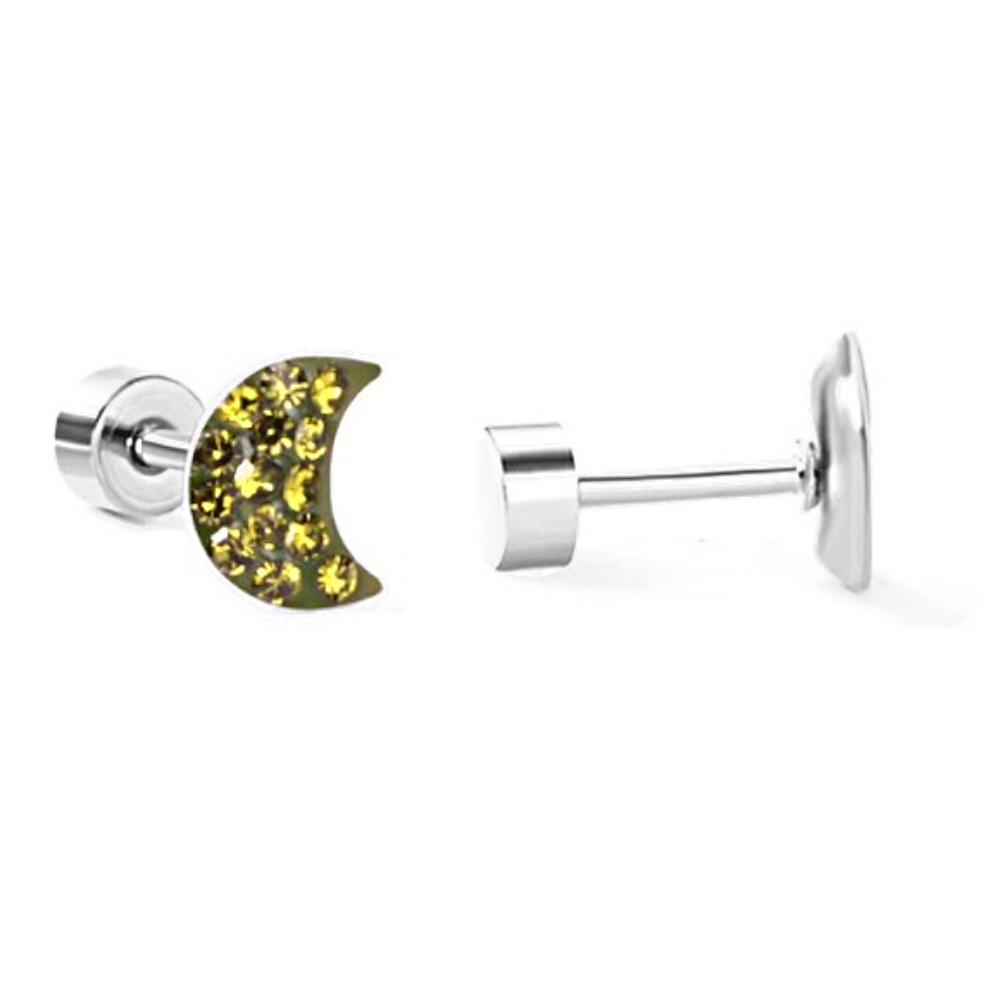 The Dazzling Moon Flatback Stud - The Dangle Jewelry Collection