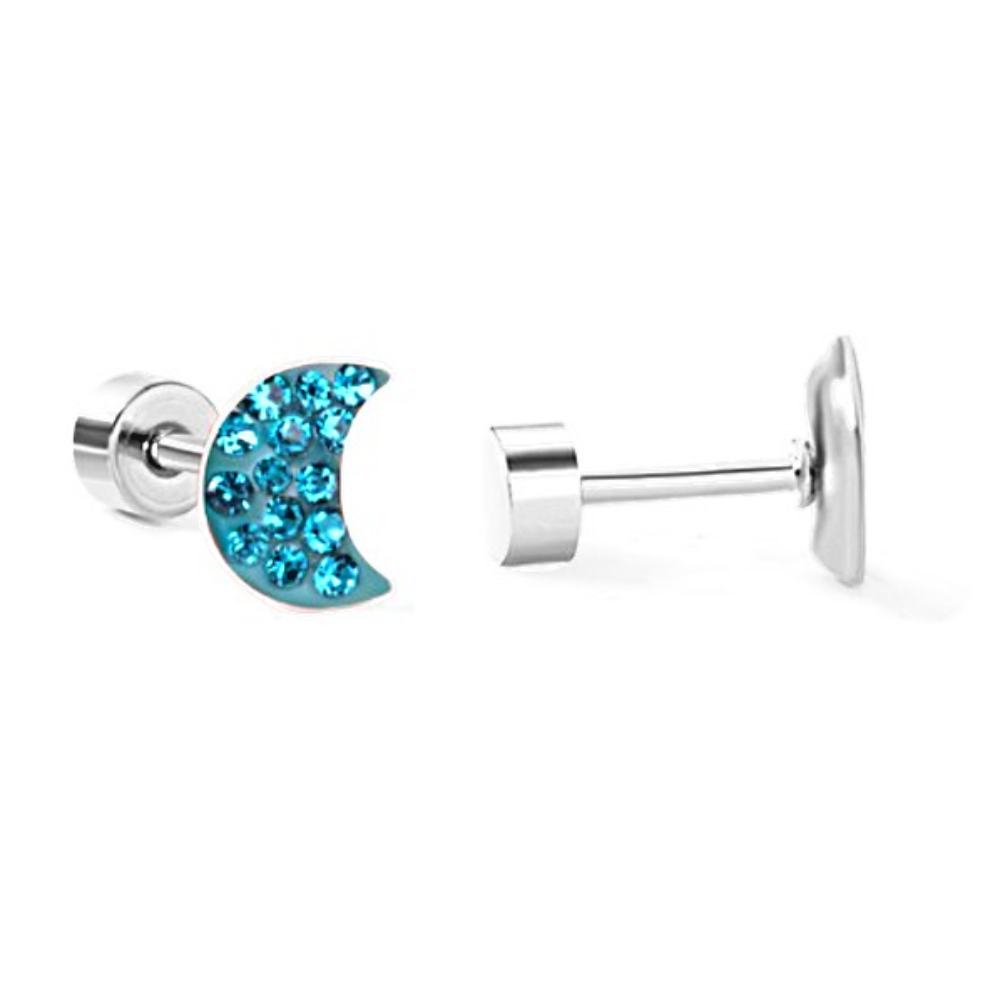 The Dazzling Moon Flatback Stud - The Dangle Jewelry Collection