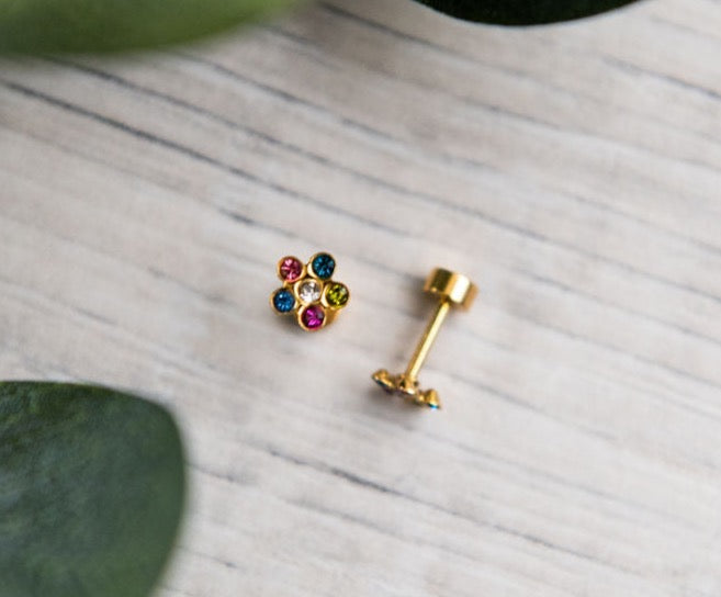 Golden Daydream 18KT Gold Stud Earrings - The Dangle Jewelry