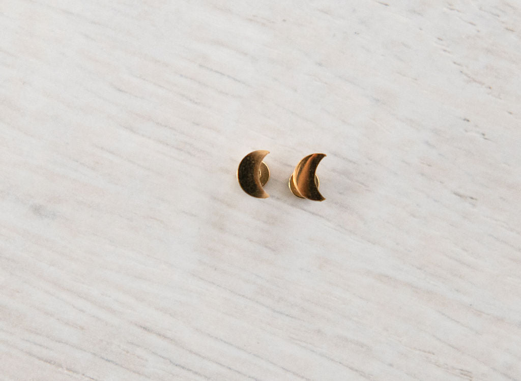 The Golden Moon Stud - The Dangle Jewelry Collection