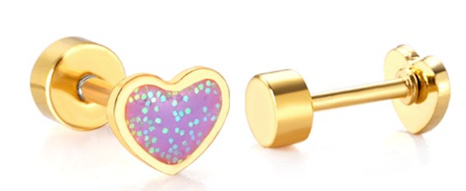The Sweetheart 18KT Gold Stud - The Dangle Jewelry Collection