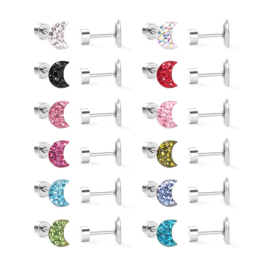 Dazzling Moon flatback stud, group