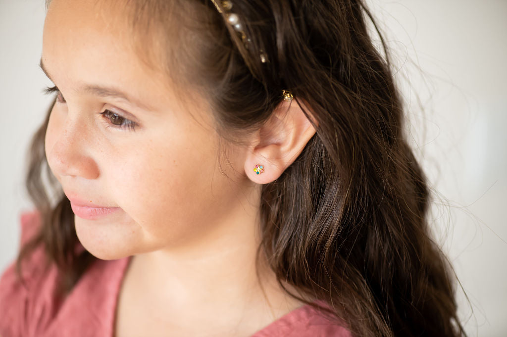 Golden Daydream 18KT Gold Stud Earrings - The Dangle Jewelry