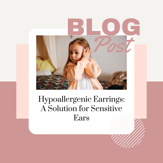 Girl hold her sensitive ears and needing hypoallergenic earrings