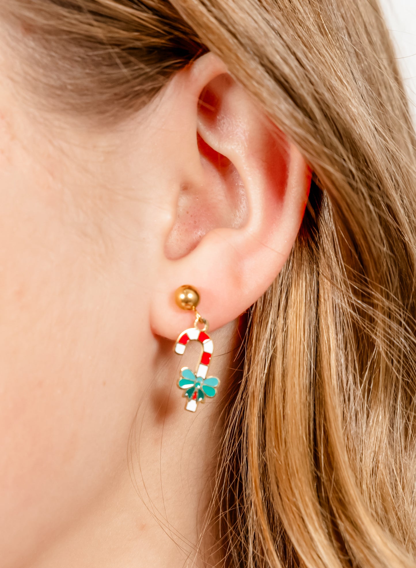 The Candy Cane Earrings- The Dangle Jewelry Collection-Candy Cane Dangle Earrings
