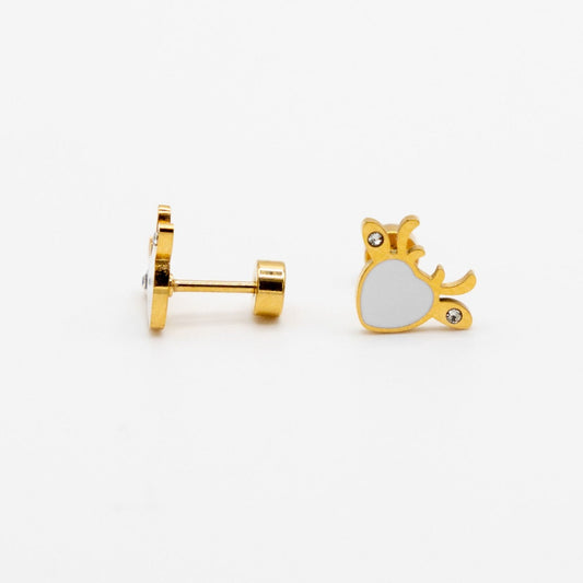 The Reindeer Flatback Stud - The Dangle Jewelry Collection