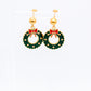 Christmas Wreath Earrings-Dangle Jewelry Collection