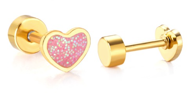 The Sweetheart 18KT Gold Stud - The Dangle Jewelry Collection