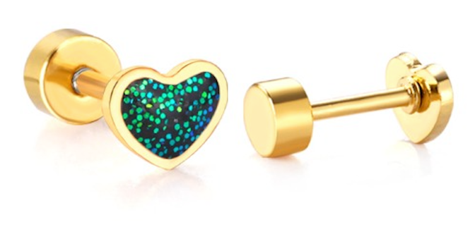 The Sweetheart 18KT Gold Stud - The Dangle Jewelry Collection